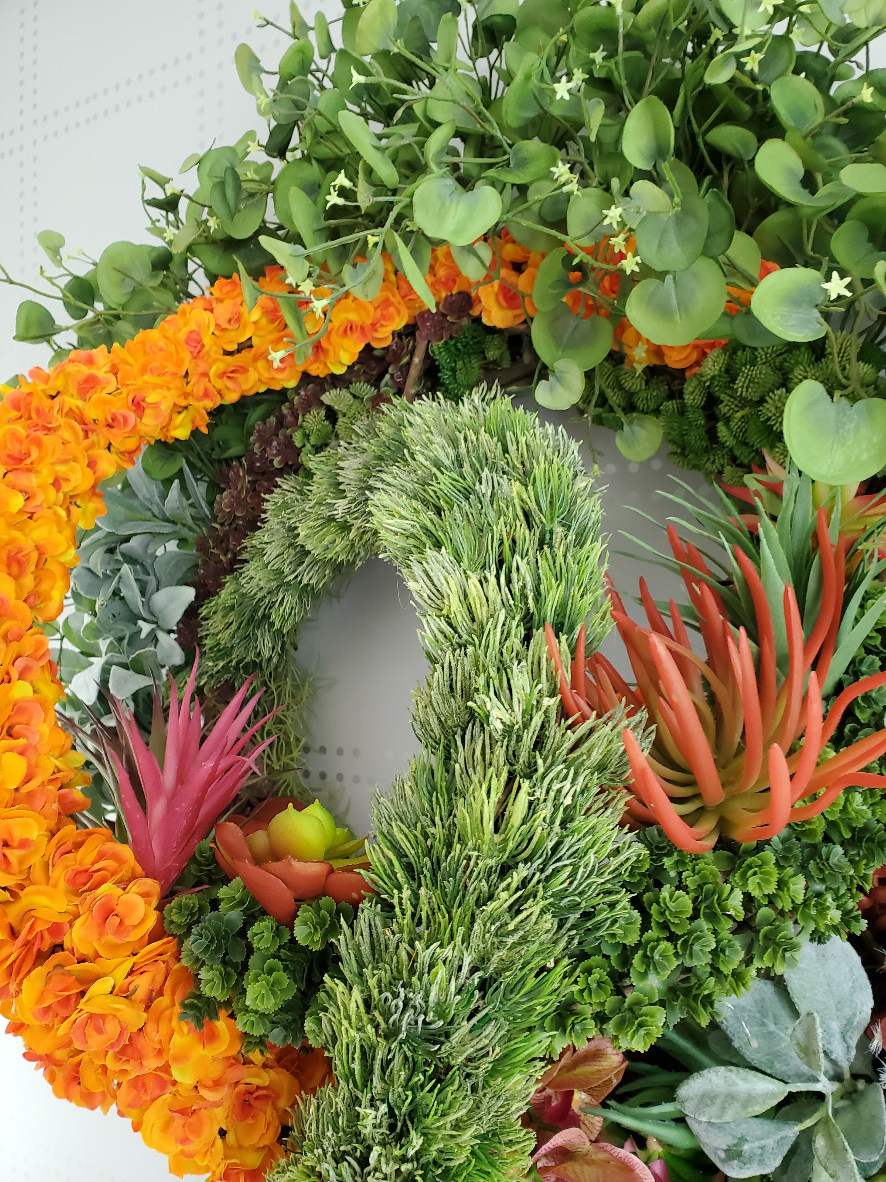 Succulent Fall Wreath | Wreath for Front Door | Grapevine Wreaths