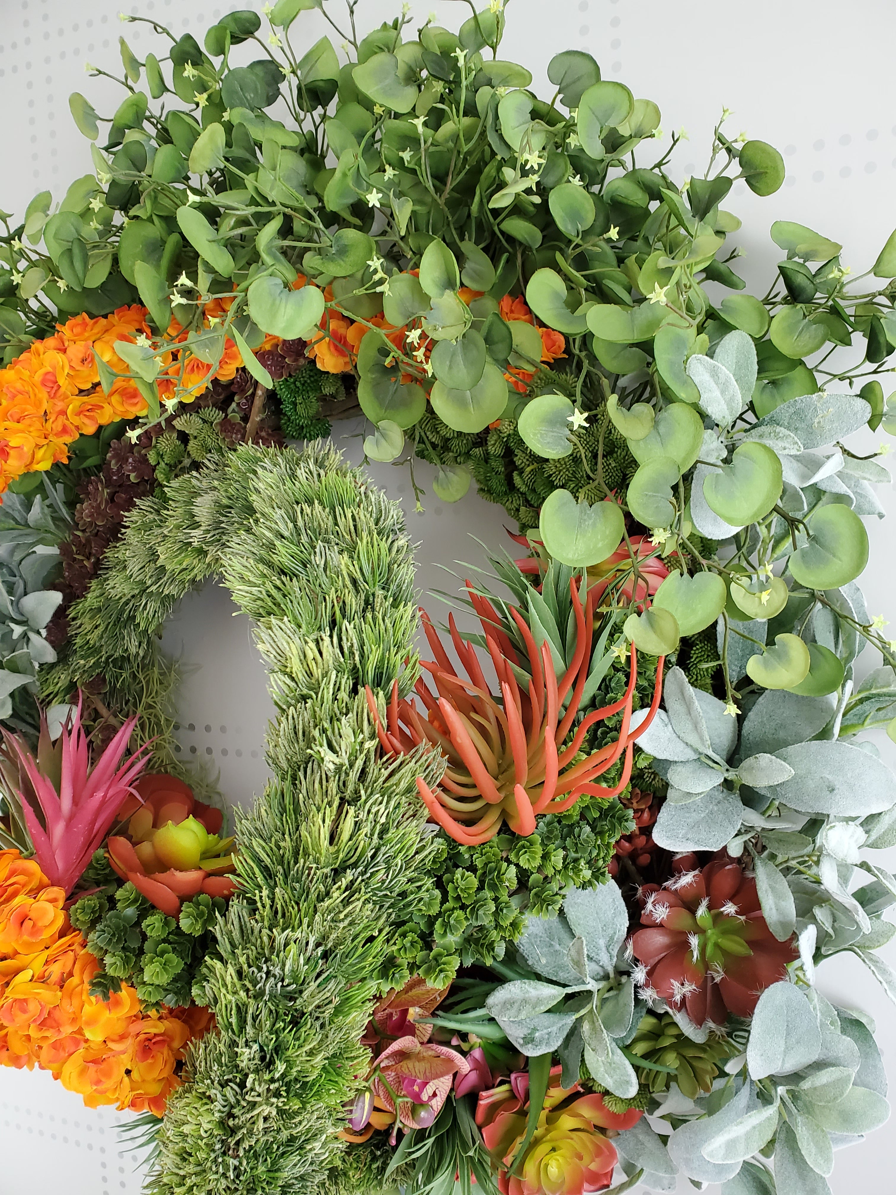 Succulent Fall Wreath | Wreath for Front Door | Grapevine Wreaths