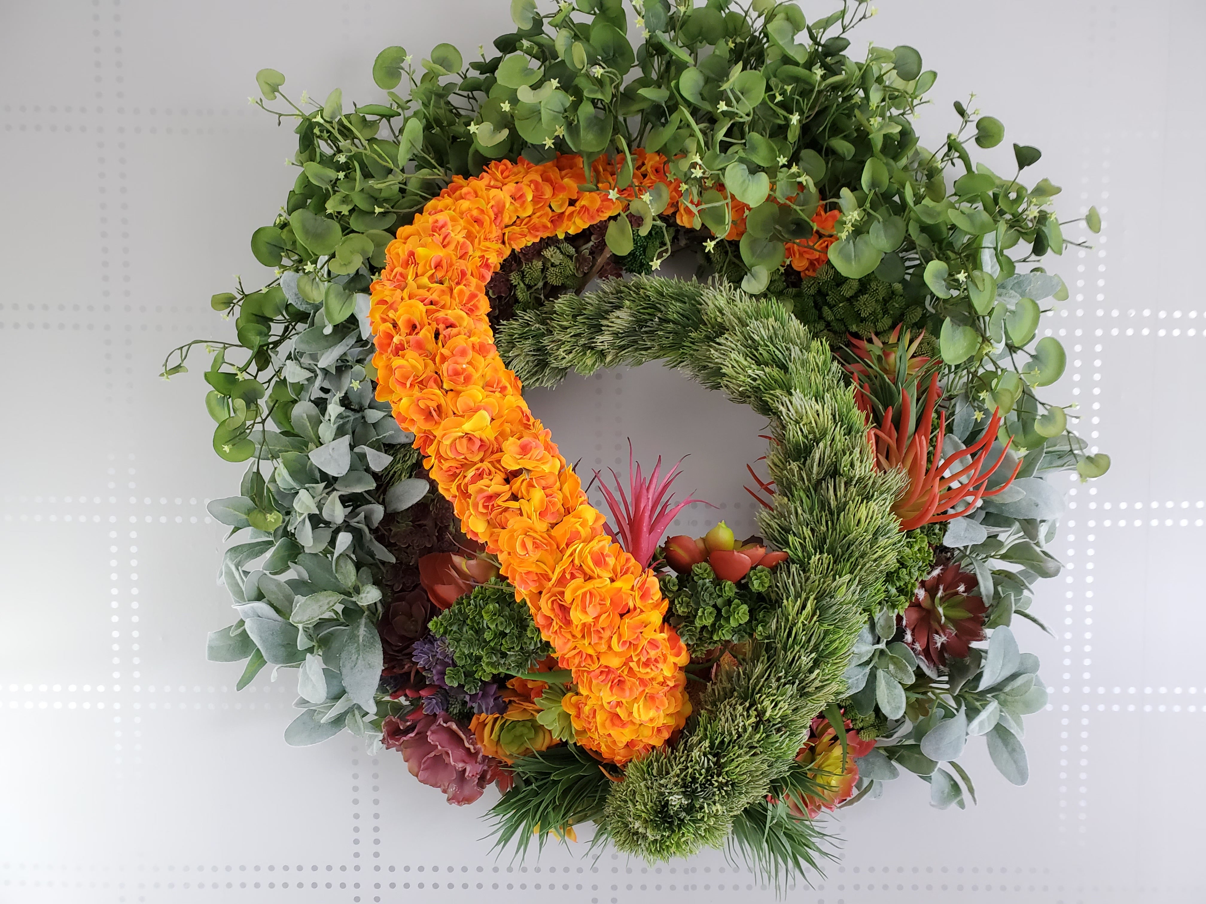 Succulent Fall Wreath | Wreath for Front Door | Grapevine Wreaths