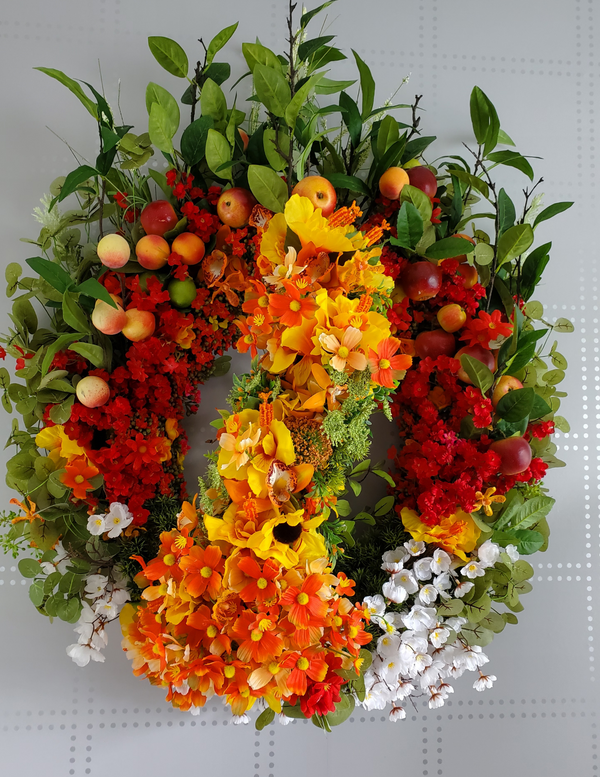 Blooming Orchard Front Door Fall Wreath Etsy Wreaths  Luxury Wreaths Grapevine