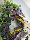 Purple Peace Front Door Spring Wreath | Grapevine Luxury Wreaths