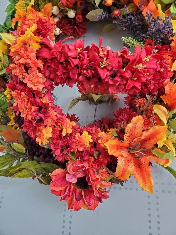 Burst of Fall Front Door Wreaths | Grapevine Wreaths