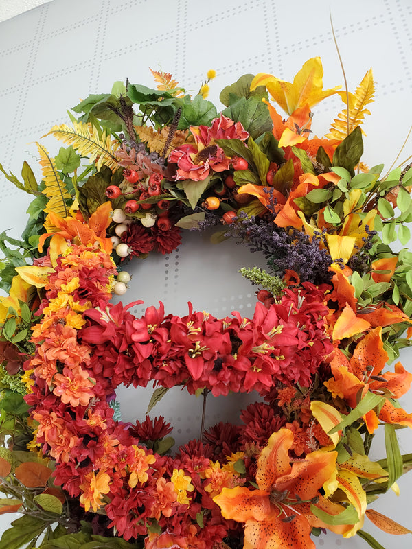 Burst of Fall Front Door Wreaths | Grapevine Wreaths